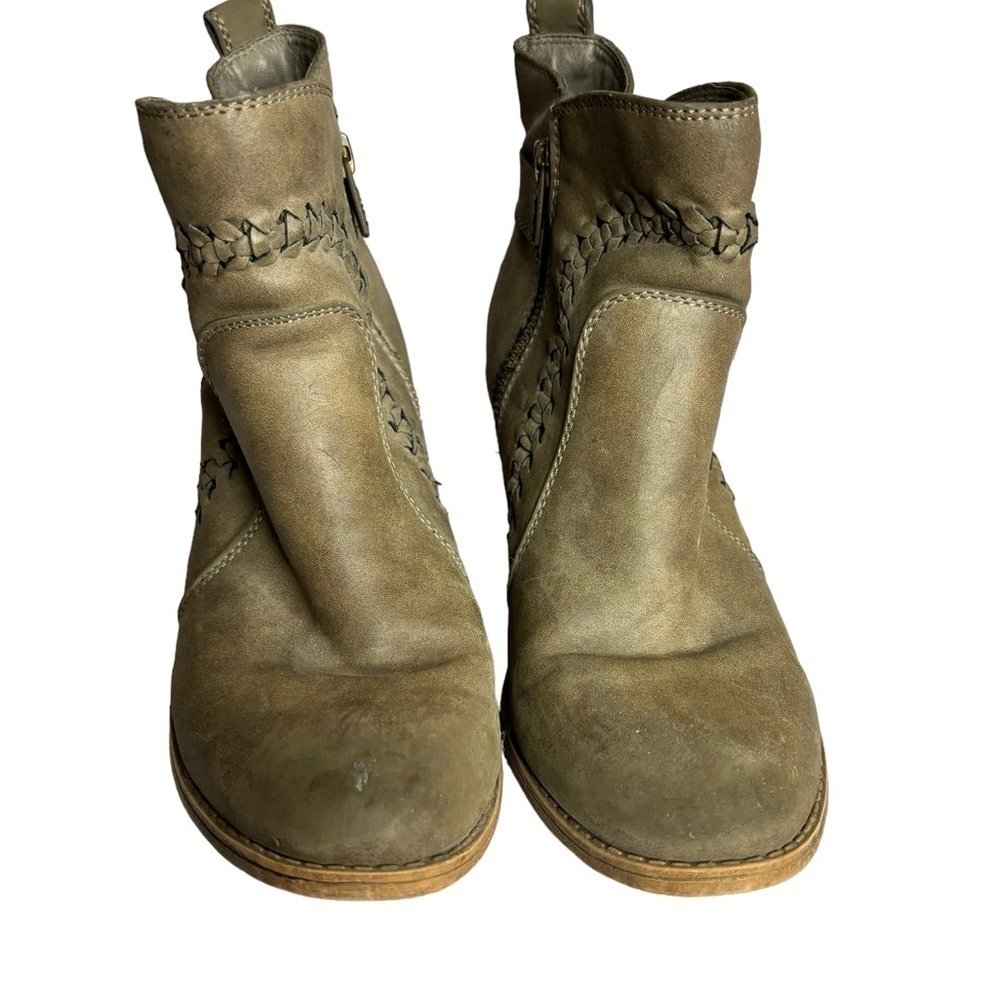 Roxy Brown Tan Faux Leather Women’s 6.5 “Tawny” Buckle Side Zip Ankle Boots - Picture 6 of 7